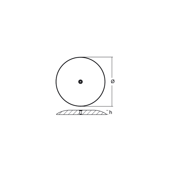 Ground plate diam.128mm h13